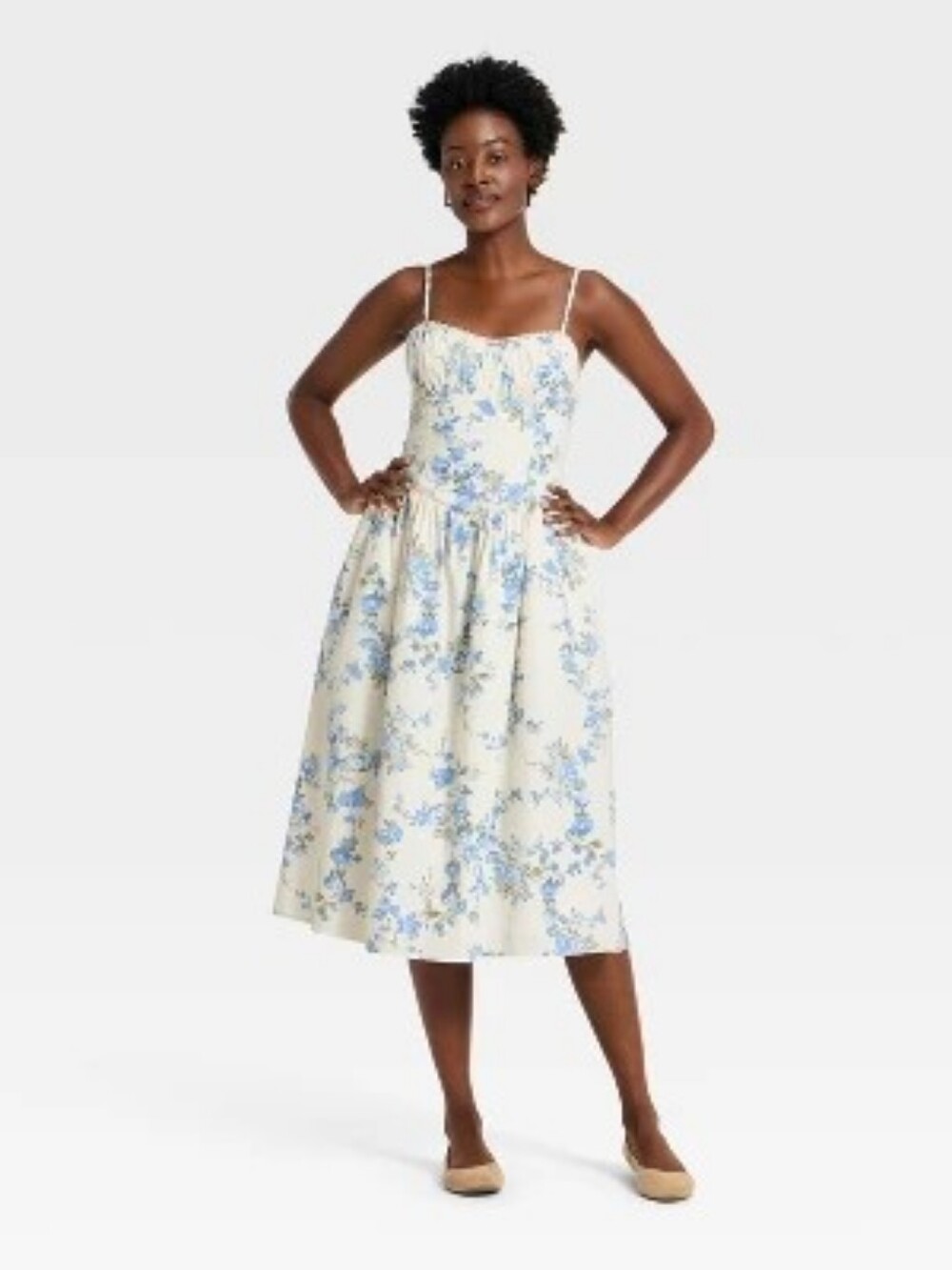 NWT A New Day™ Corset Floral Midi Dress - Picture 9 of 10